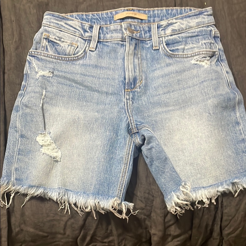 Joe's Jeans Blue Distressed Jean Shorts